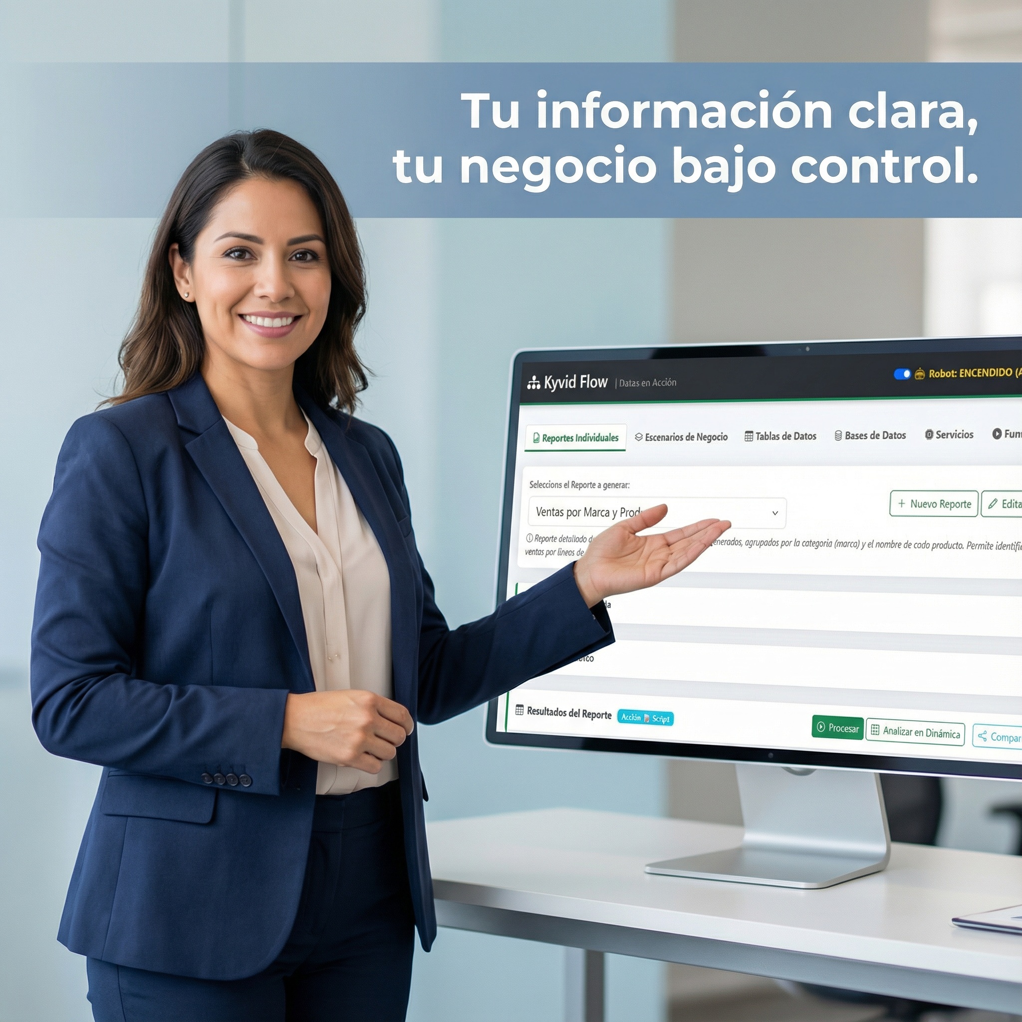 Interfaz de Kyvid Flow